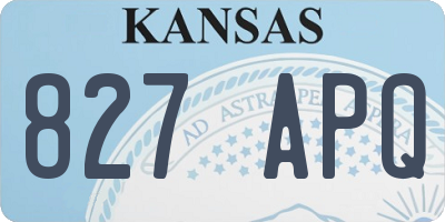 KS license plate 827APQ