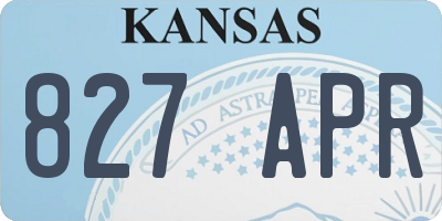 KS license plate 827APR