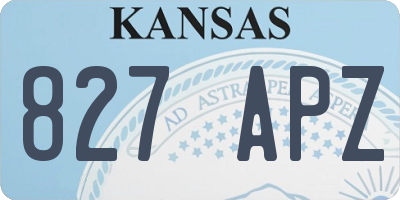 KS license plate 827APZ