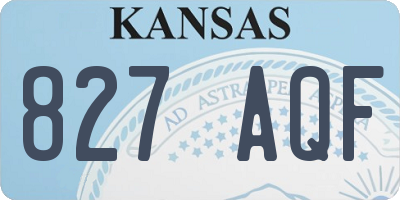 KS license plate 827AQF