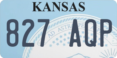 KS license plate 827AQP