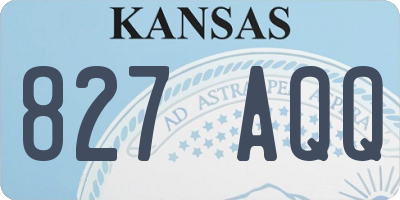 KS license plate 827AQQ