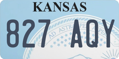 KS license plate 827AQY