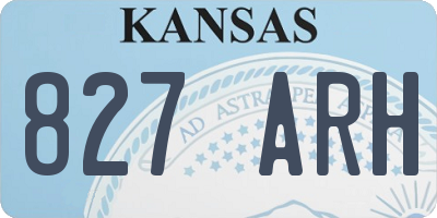 KS license plate 827ARH