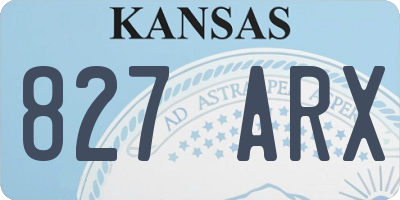 KS license plate 827ARX
