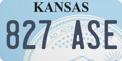 KS license plate 827ASE