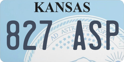 KS license plate 827ASP