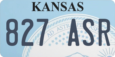 KS license plate 827ASR