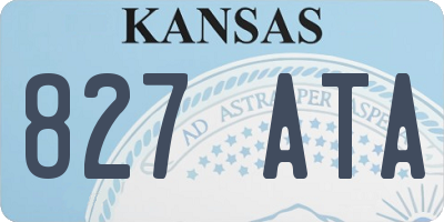 KS license plate 827ATA