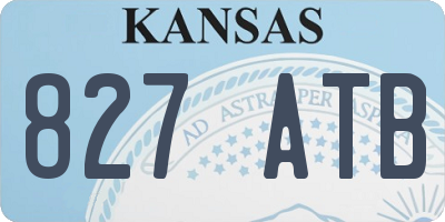 KS license plate 827ATB
