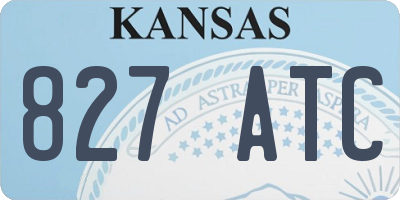KS license plate 827ATC