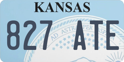 KS license plate 827ATE