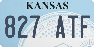KS license plate 827ATF