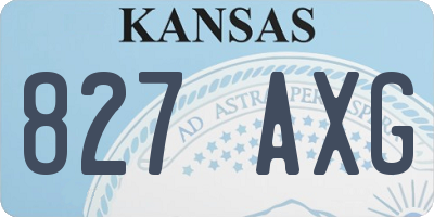 KS license plate 827AXG