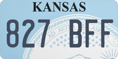 KS license plate 827BFF
