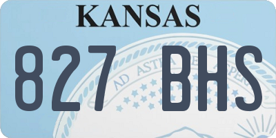 KS license plate 827BHS
