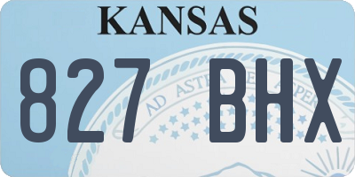 KS license plate 827BHX