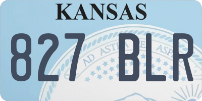 KS license plate 827BLR