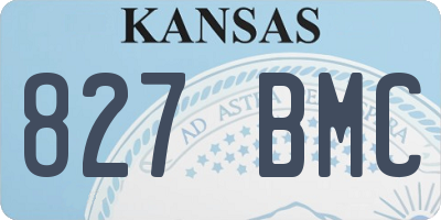 KS license plate 827BMC