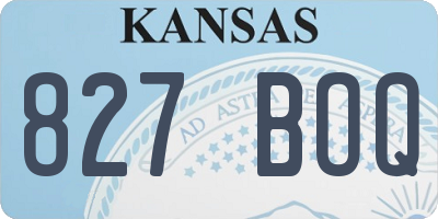 KS license plate 827BOQ