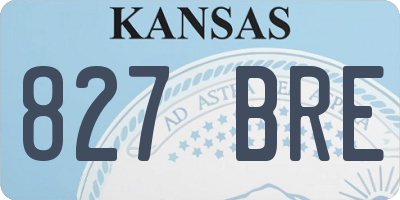 KS license plate 827BRE