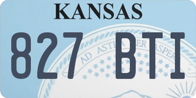 KS license plate 827BTI