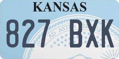 KS license plate 827BXK
