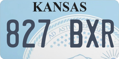 KS license plate 827BXR
