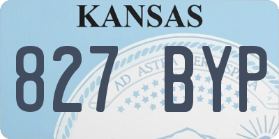 KS license plate 827BYP