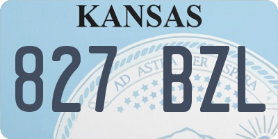 KS license plate 827BZL
