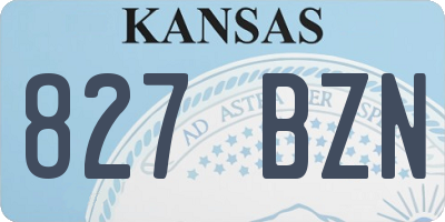 KS license plate 827BZN