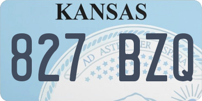 KS license plate 827BZQ