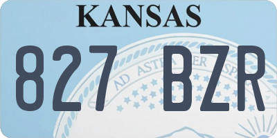 KS license plate 827BZR