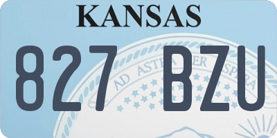KS license plate 827BZU