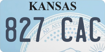 KS license plate 827CAC