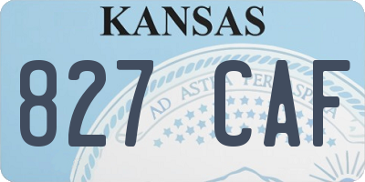 KS license plate 827CAF