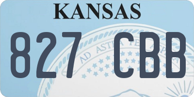 KS license plate 827CBB