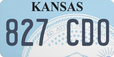 KS license plate 827CDO