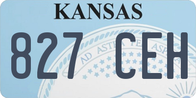 KS license plate 827CEH