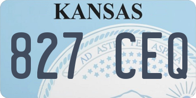 KS license plate 827CEQ