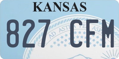 KS license plate 827CFM