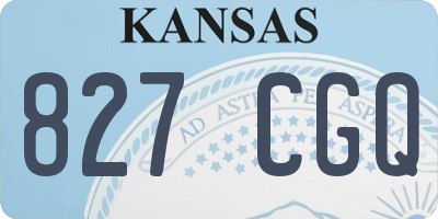 KS license plate 827CGQ