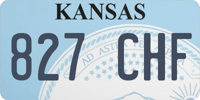 KS license plate 827CHF
