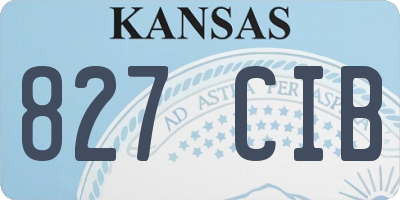 KS license plate 827CIB