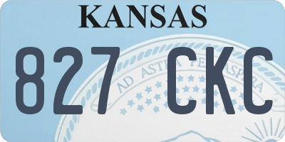 KS license plate 827CKC