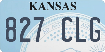 KS license plate 827CLG