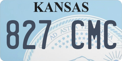 KS license plate 827CMC