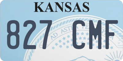 KS license plate 827CMF