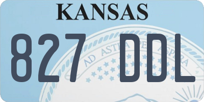 KS license plate 827DDL