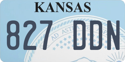 KS license plate 827DDN